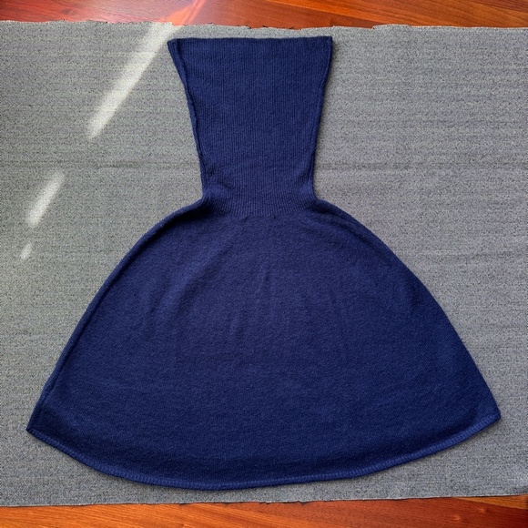 Navy Poncho Soft Sweater w/Turtleneck EUC - Picture 10 of 17